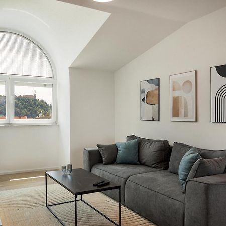 Luxe Penthouse With A Castle View Ljubljana Exterior foto