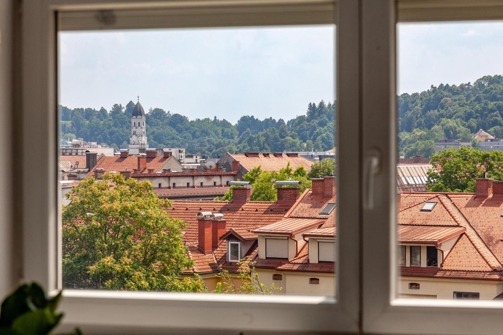 Luxe Penthouse With A Castle View Ljubljana Exterior foto